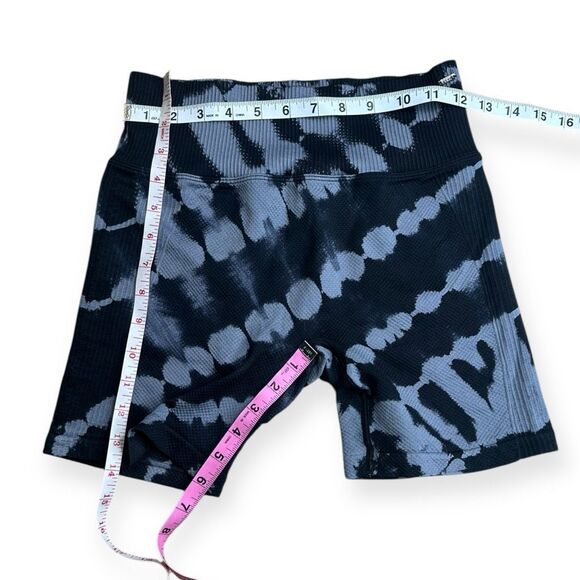 PINK VICTORIA’S SECRET PINK ACTIVE VSX Women’s Black Gray Tie-Dye Ribbed Biker S - Picture 7 of 8